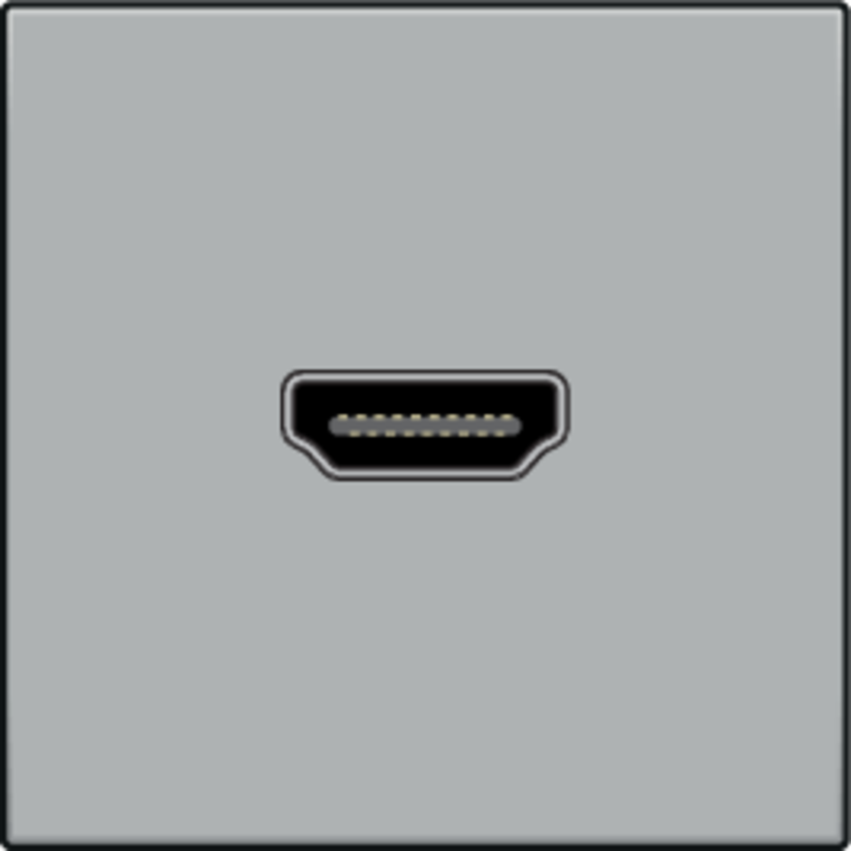 Niko 121-69417: Afwerkingsset met HDMI-naar-HDMI-aansluiting, sterling coated - Image 2