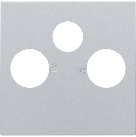 Afwerkingsset voor 2 enkelvoudige coaxaansluitingen voor tv