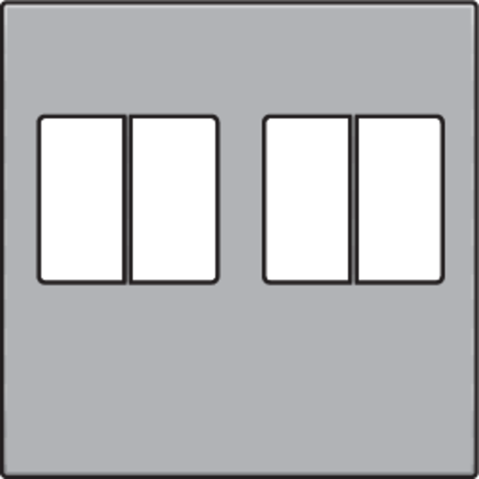 Niko 121-69701: Afwerkingsset voor tweevoudige luidsprekeraansluiting, sterling coated - Image 2