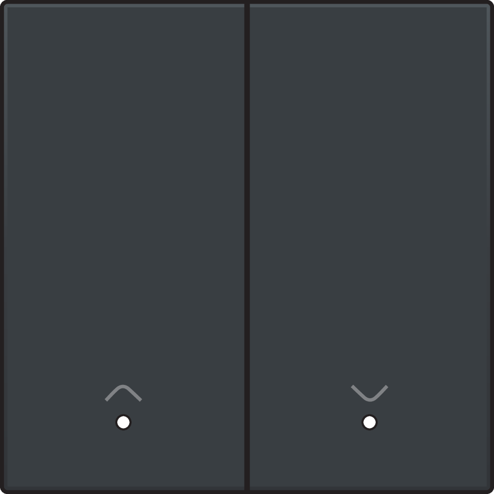 Niko 122-32006: Afwerkingsset met lens voor dubbele elektronische rolluikschakelaar, anthracite coated - Image 2