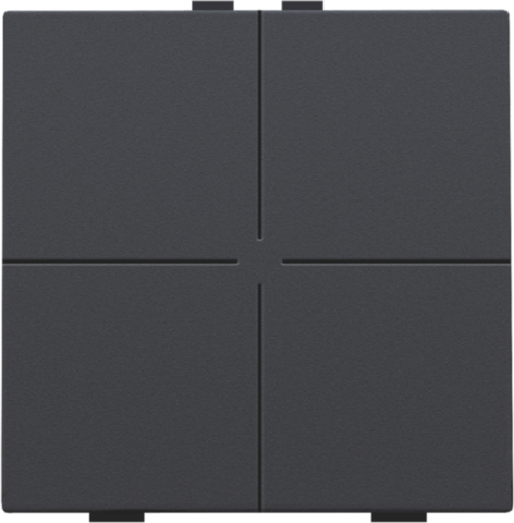 Niko 122-51004: Viervoudige drukknop voor Niko Home Control, anthracite coated