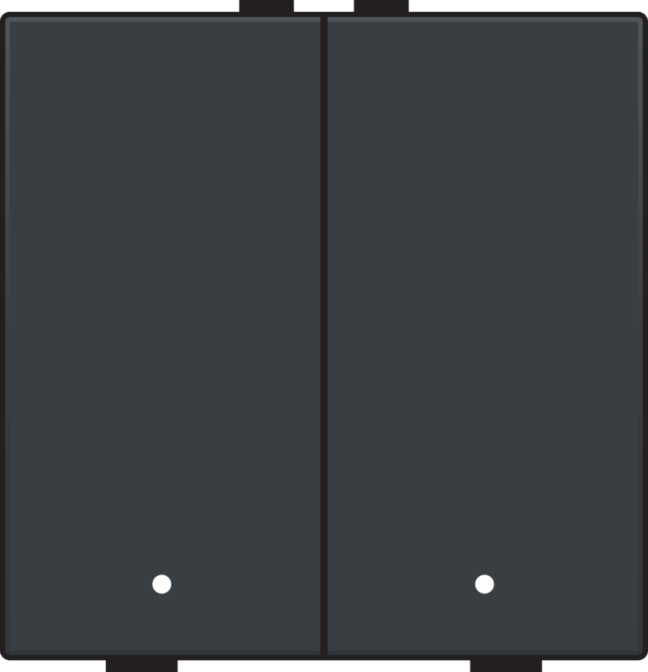 Niko 122-52202: Tweevoudige drukknop met leds en comfortsensoren voor Niko Home Control, anthracite coated - Image 2