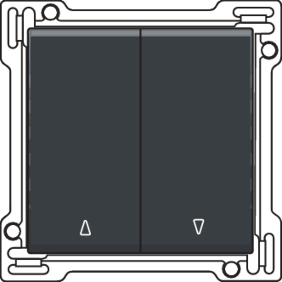 Niko 122-65914: Afwerkingsset voor tweevoudige rolluikdrukknop, anthracite coated - Image 2