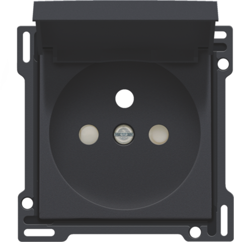 Afwerkingsset voor stopcontact met klapdeksel, penaarde en b