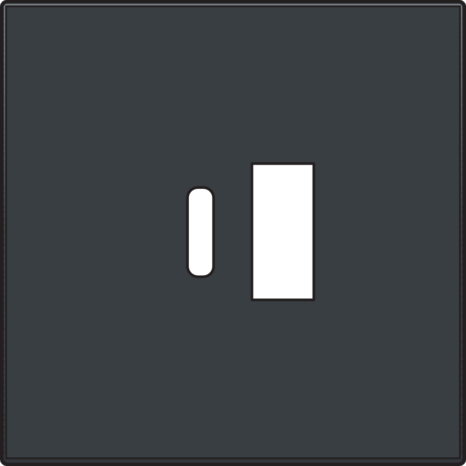 Niko 122-68002: Afwerkingsset voor dubbele smart USB-A- en USB-C-lader, anthracite coated - Image 2