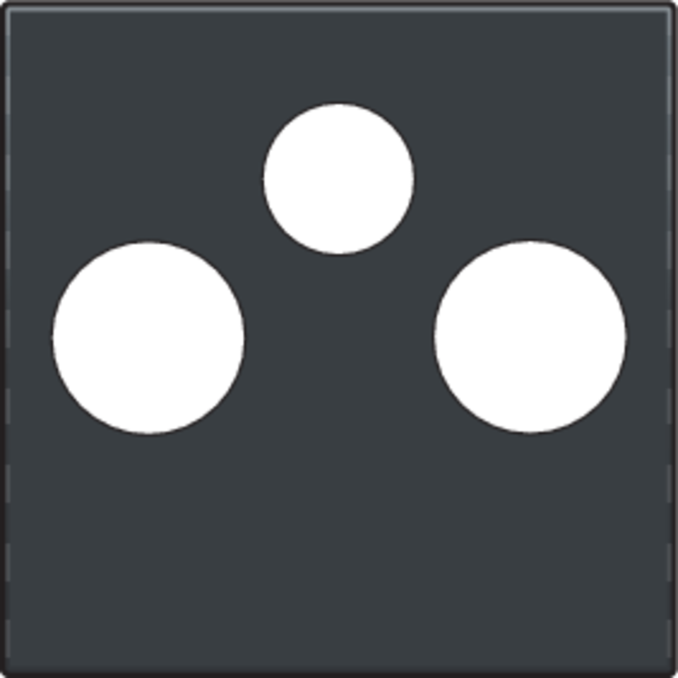 Niko 122-69551: Afwerkingsset voor 2 enkelvoudige coaxaansluitingen voor tv en FM en een satellietaansluiting, anthracite coated - Image 2