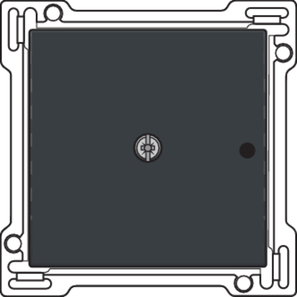 Niko 122-77001: Afwerkingsset voor 1-kanaals inbouw RF-ontvanger met enkelpolig (potentiaalvrij) schakelcontact of inbouw RF-ontvanger met rolluikfunctie, anthracite coated - Image 2