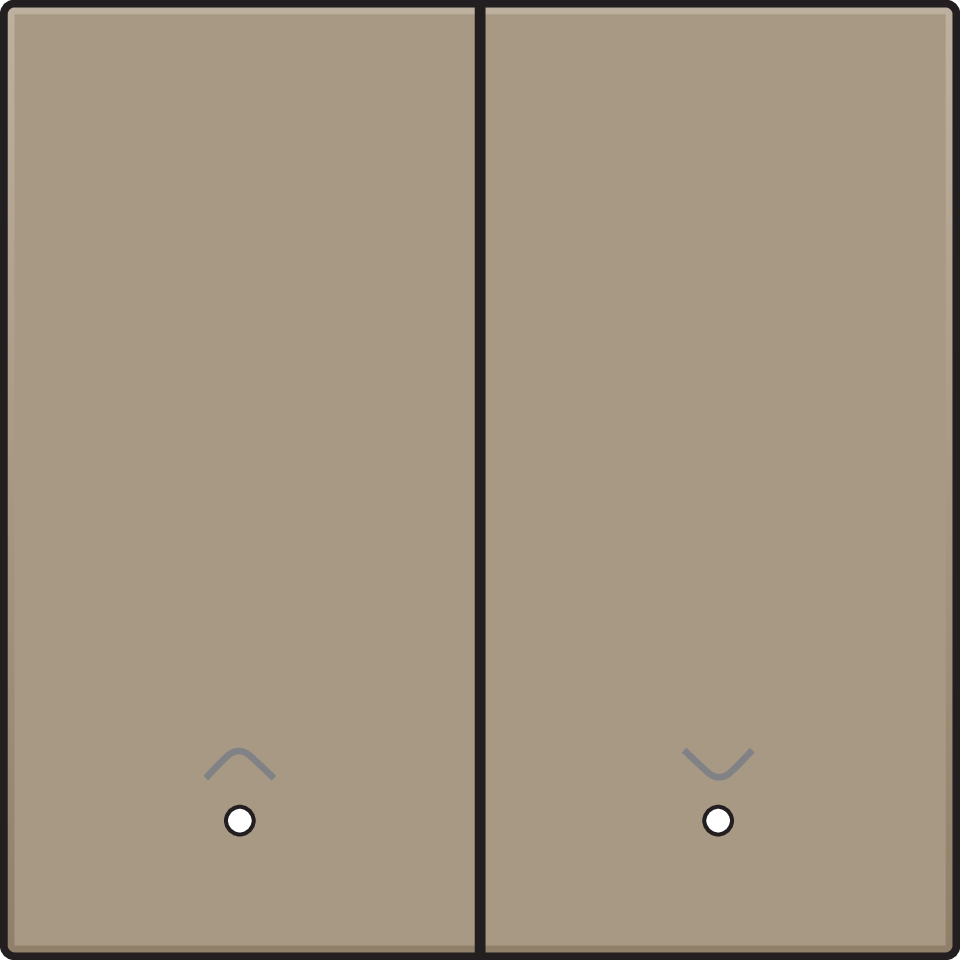 Niko 123-32006: Afwerkingsset met lens voor dubbele elektronische rolluikschakelaar, bronze coated - Image 2