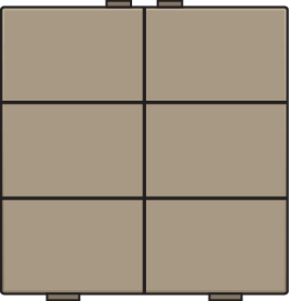 Niko 123-51006: Zesvoudige drukknop voor Niko Home Control, bronze coated - Image 2