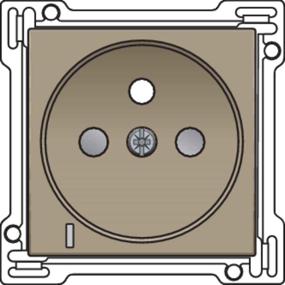 Niko 123-66607: Afwerkingsset met doorschijnende lens voor stopcontact met spanningsaanduiding, penaarde en beschermingsafsluiters, inbouwdiepte 28,5 mm, bronze coated - Image 2
