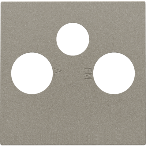 Afwerkingsset voor 2 enkelvoudige coaxaansluitingen voor tv