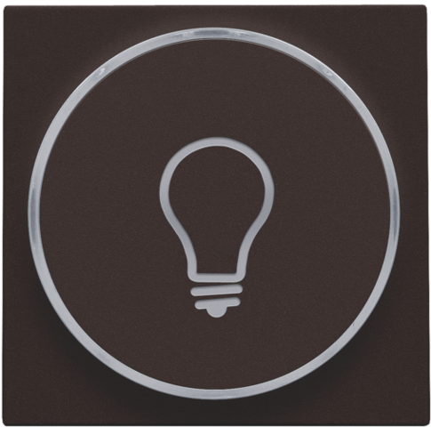 Afwerkingsset met doorschijnende ring met lampsymbool voor d