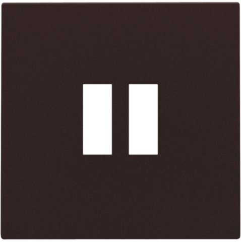Afwerkingsset voor dubbele USB-A-lader, dark brown coated