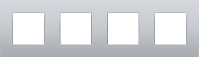 Viervoudige afdekplaat, 71 mm centerafstand, Niko Intense st