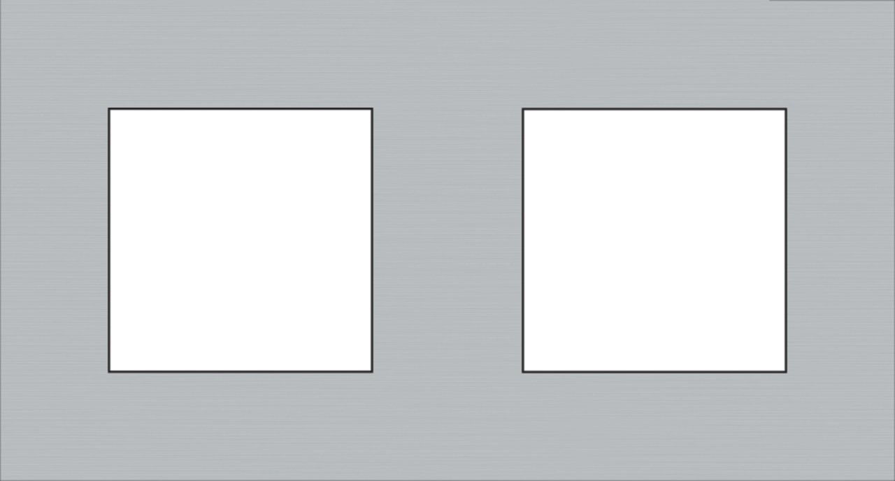 Niko 150-76800: Tweevoudige afdekplaat met 71 mm centerafstand, Niko Pure stainless steel on anthracite - Image 2