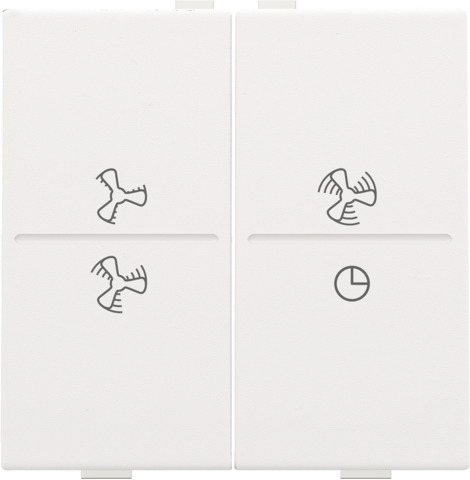 Tweevoudige toets met ventilatoropdruk 0 t.e.m. 3 voor draad