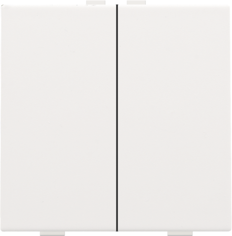 Tweevoudige drukknop voor Niko Home Control, white coated
