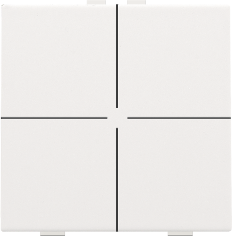 Viervoudige drukknop voor Niko Home Control, white coated