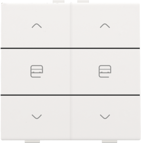 Dubbele motorsturingsbediening voor Niko Home Control, white