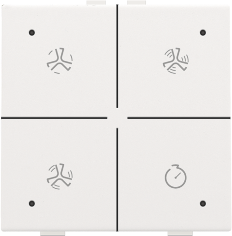 Ventilatiebediening met led voor Niko Home Control, white co