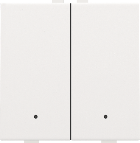 Tweevoudige drukknop met leds en comfortsensoren voor Niko H