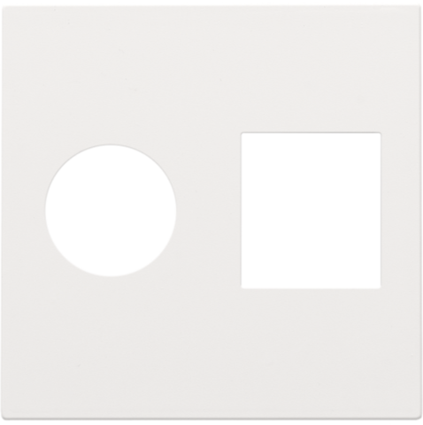 Afwerkingsset voor enkelvoudige coaxaansluiting en netwerkaa