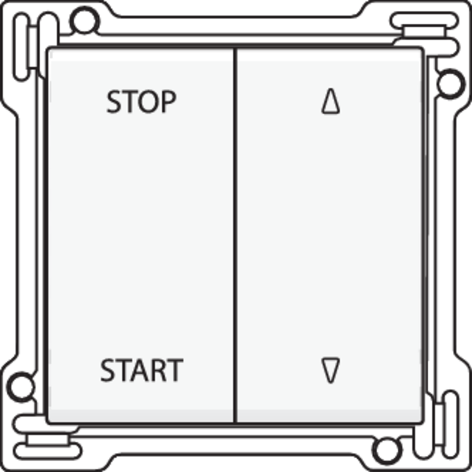 Niko 154-65905: Afwerkingsset voor elektrisch gescheiden rolluikschakelaar, white coated - Image 2