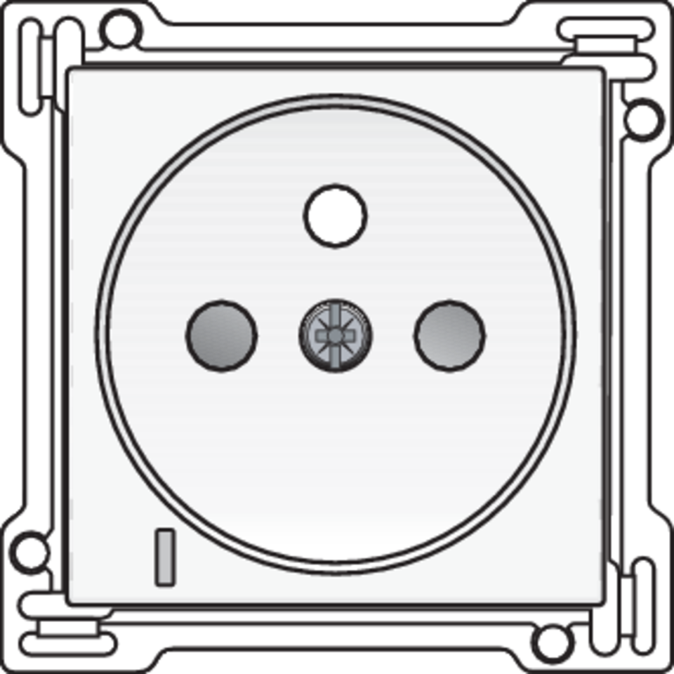 Niko 154-66607: Afwerkingsset met doorschijnende lens voor stopcontact met spanningsaanduiding, penaarde en beschermingsafsluiters, inbouwdiepte 28,5 mm, white coated - Image 2