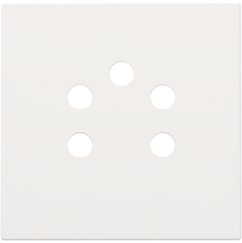 Afwerkingsset voor 5-polige telefooncontactdoos, white coate