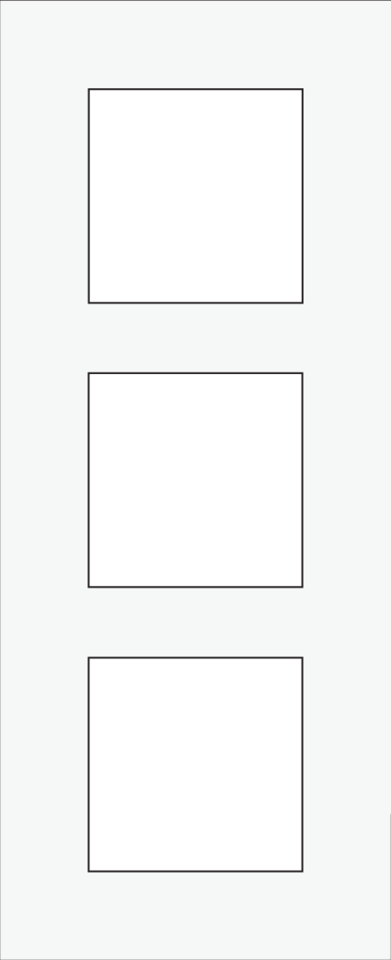 Niko 154-76300: Drievoudige afdekplaat, 60 mm centerafstand, verticaal, Niko Pure steel white coated - Image 2