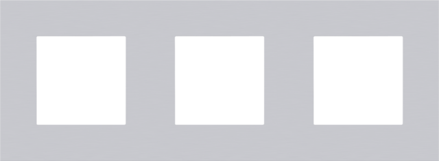 Drievoudige afdekplaat, 71 mm centerafstand, Niko Pure alu g