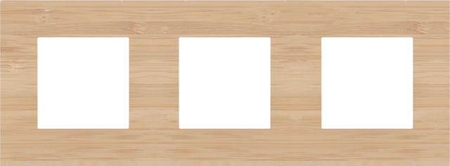 Drievoudige afdekplaat, 71 mm centerafstand, Niko Pure bambo