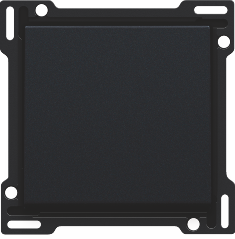 Afwerkingsset voor enkelvoudige schakelaar of drukknop, blac