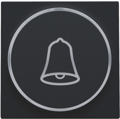 Afwerkingsset met doorschijnende ring met belsymbool voor dr