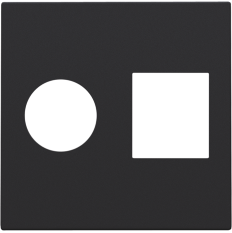 Afwerkingsset voor enkelvoudige coaxaansluiting en netwerkaa