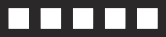 Vijfvoudige afdekplaat, 71 mm centerafstand, Niko Pure steel