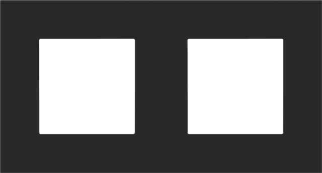 Tweevoudige afdekplaat met 71 mm centerafstand, Niko Pure st