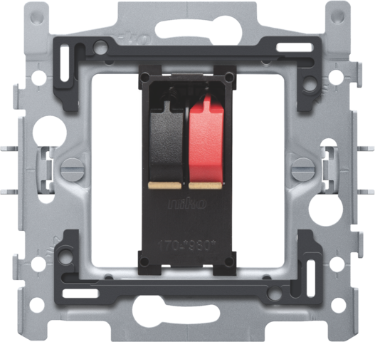Niko 170-09800: Sokkel voor enkelvoudige luidsprekeraansluiting, klauwbevestiging