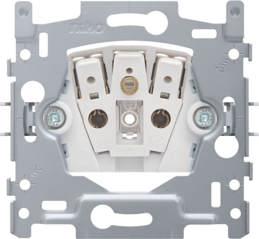 Niko 170-31300: Sokkel voor stopcontact zonder aarding, inbouwdiepte 21 mm, 16 A/250 Vac, insteekklemmen