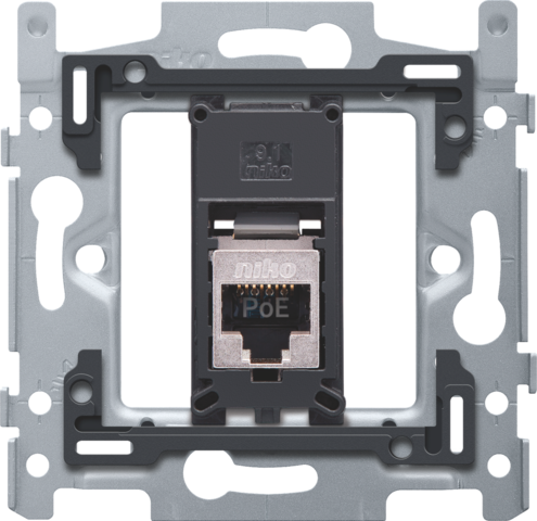 1 RJ45-aansluiting STP Cat. 6, klaar voor PoE++, vlakke uitv