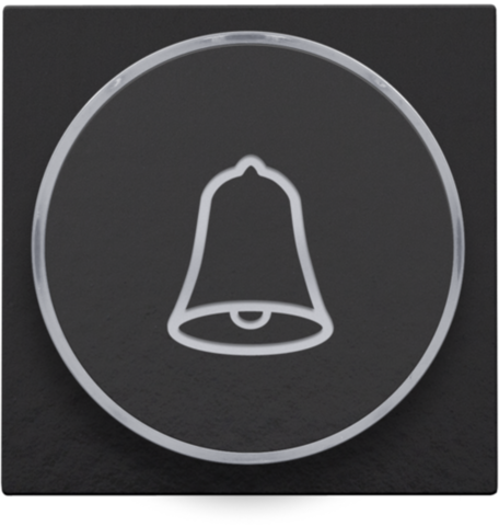 Afwerkingsset met doorschijnende ring met belsymbool voor dr