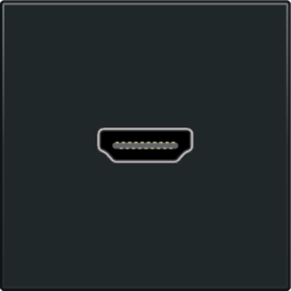 Niko 200-69417: Afwerkingsset met HDMI-naar-HDMI-aansluiting, piano black coated - Image 2