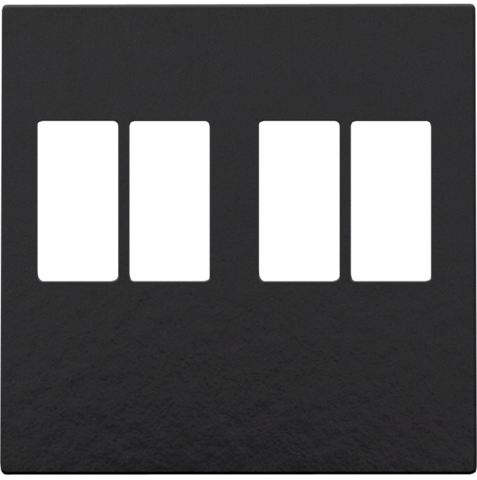 Afwerkingsset voor tweevoudige luidsprekeraansluiting, piano