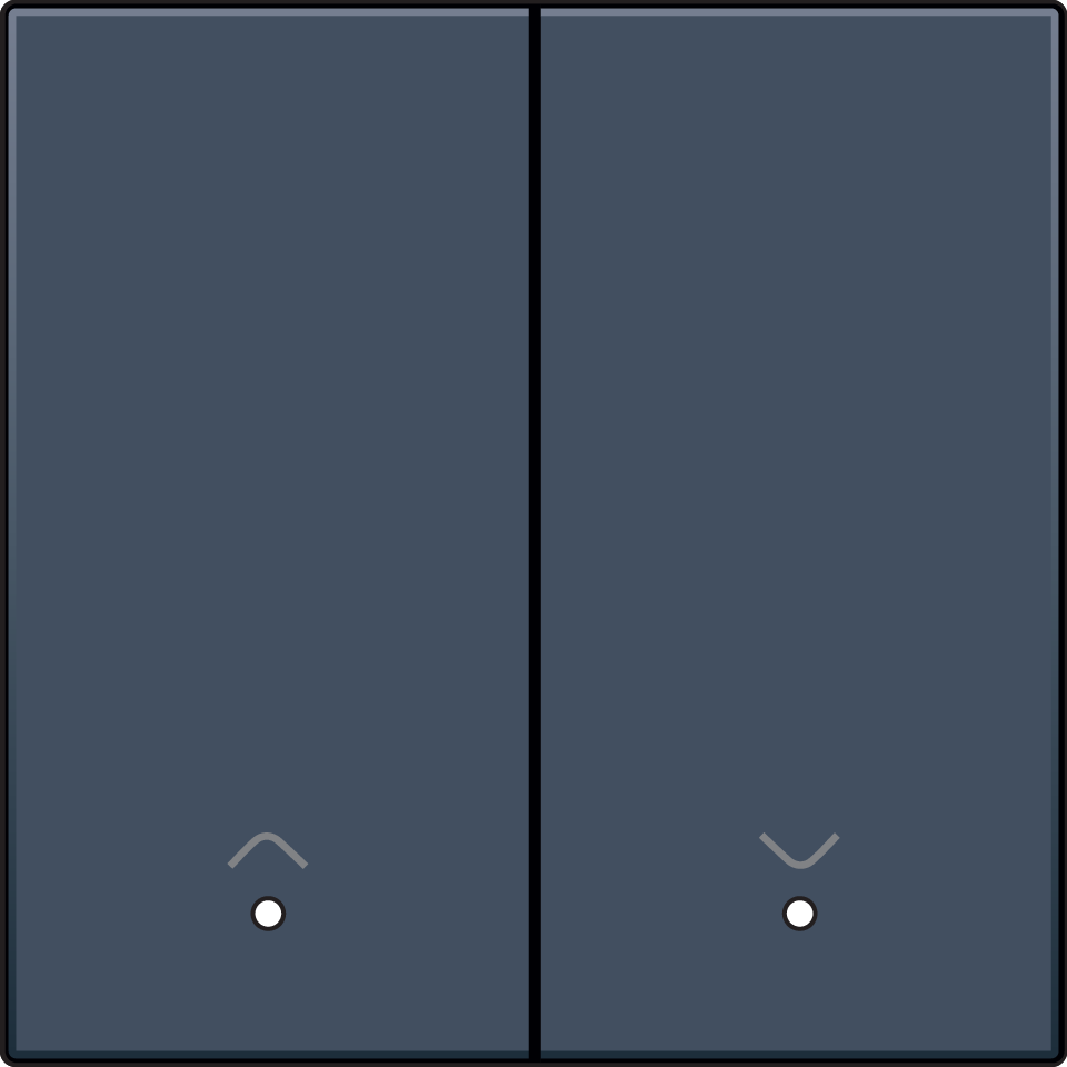 Niko 220-32006: Afwerkingsset met lens voor dubbele elektronische rolluikschakelaar, blue grey coated - Image 2