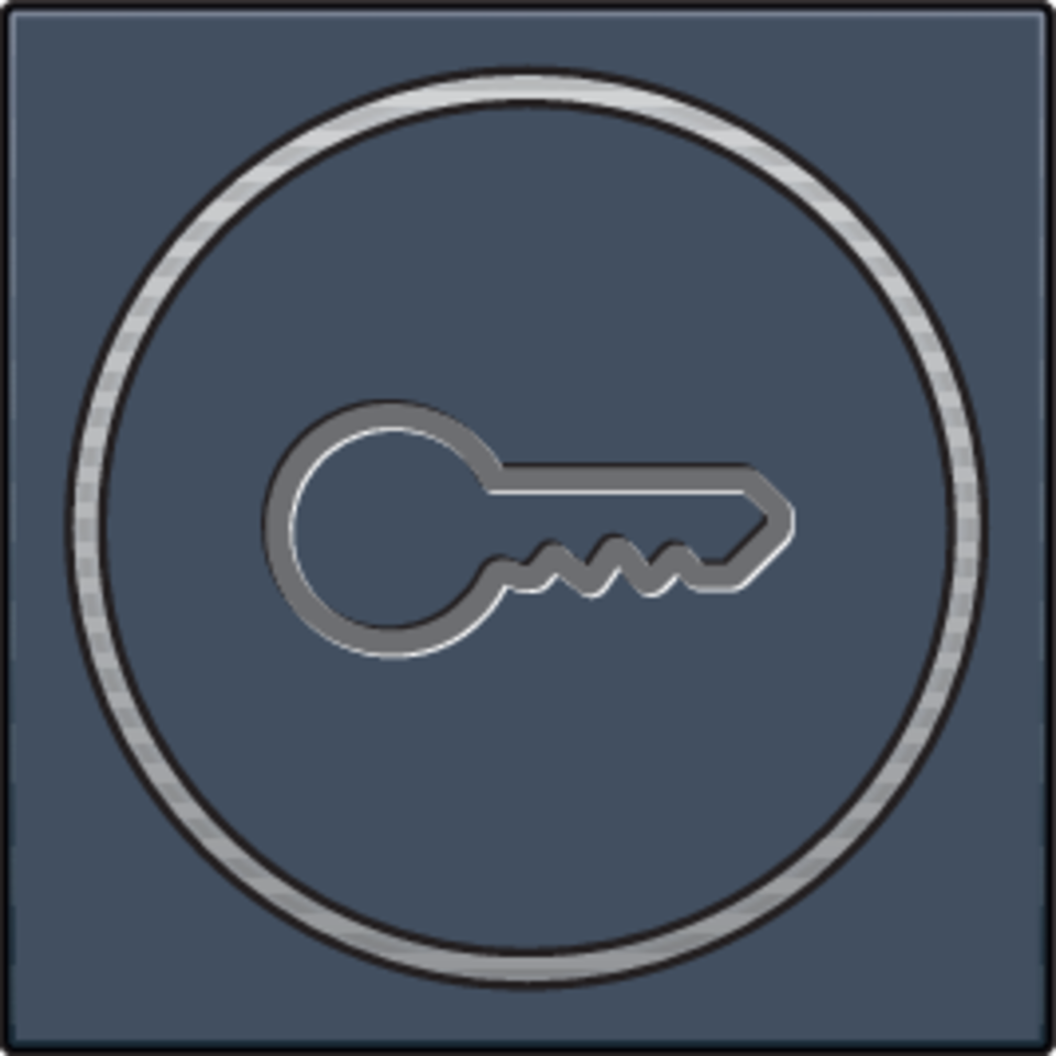 Niko 220-64009: Afwerkingsset met doorschijnende ring met sleutelsymbool voor drukknop 6A met amberkleurige led met E10-lampvoet, blue grey coated - Image 2