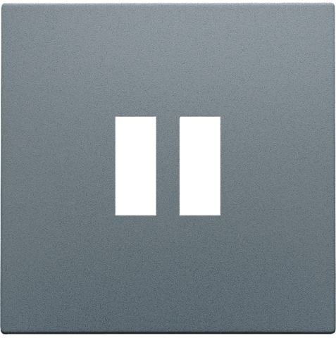 Afwerkingsset voor dubbele USB-A-lader, blue grey coated