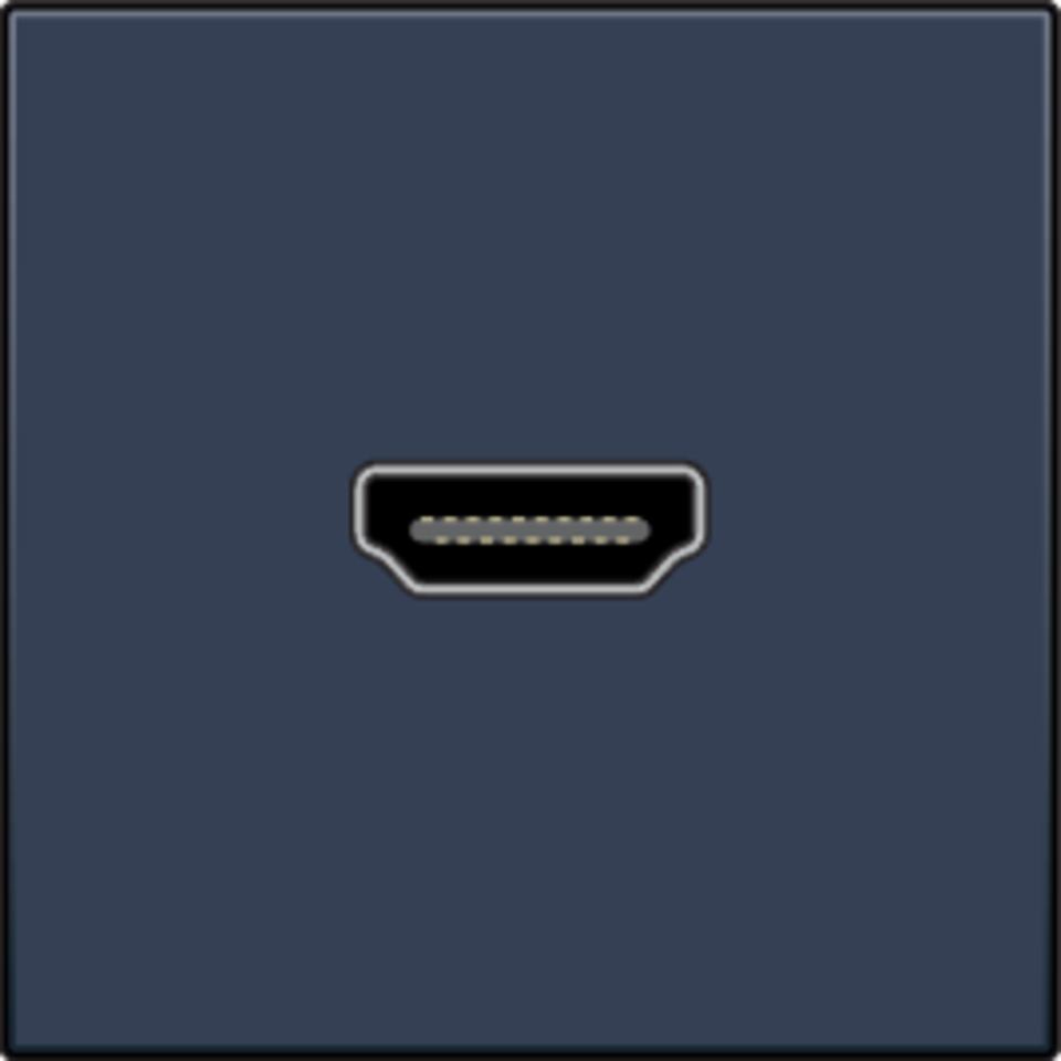 Niko 220-69417: Afwerkingsset met HDMI-naar-HDMI-aansluiting, blue grey coated - Image 2