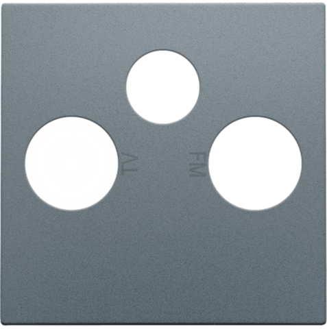 Afwerkingsset voor 2 enkelvoudige coaxaansluitingen voor tv