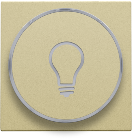 Afwerkingsset met doorschijnende ring met lampsymbool voor d