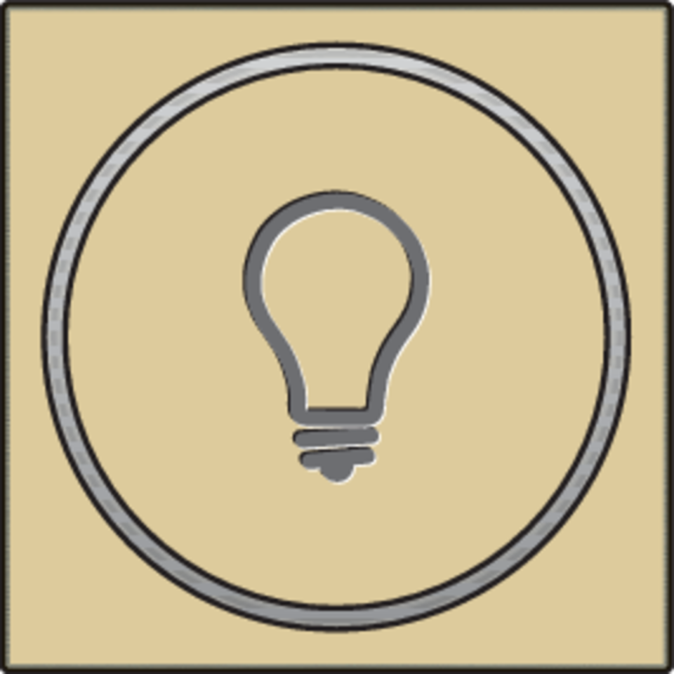 Niko 221-64008: Afwerkingsset met doorschijnende ring met lampsymbool voor drukknop 6A met amberkleurige led met E10-lampvoet, gold coated - Image 2